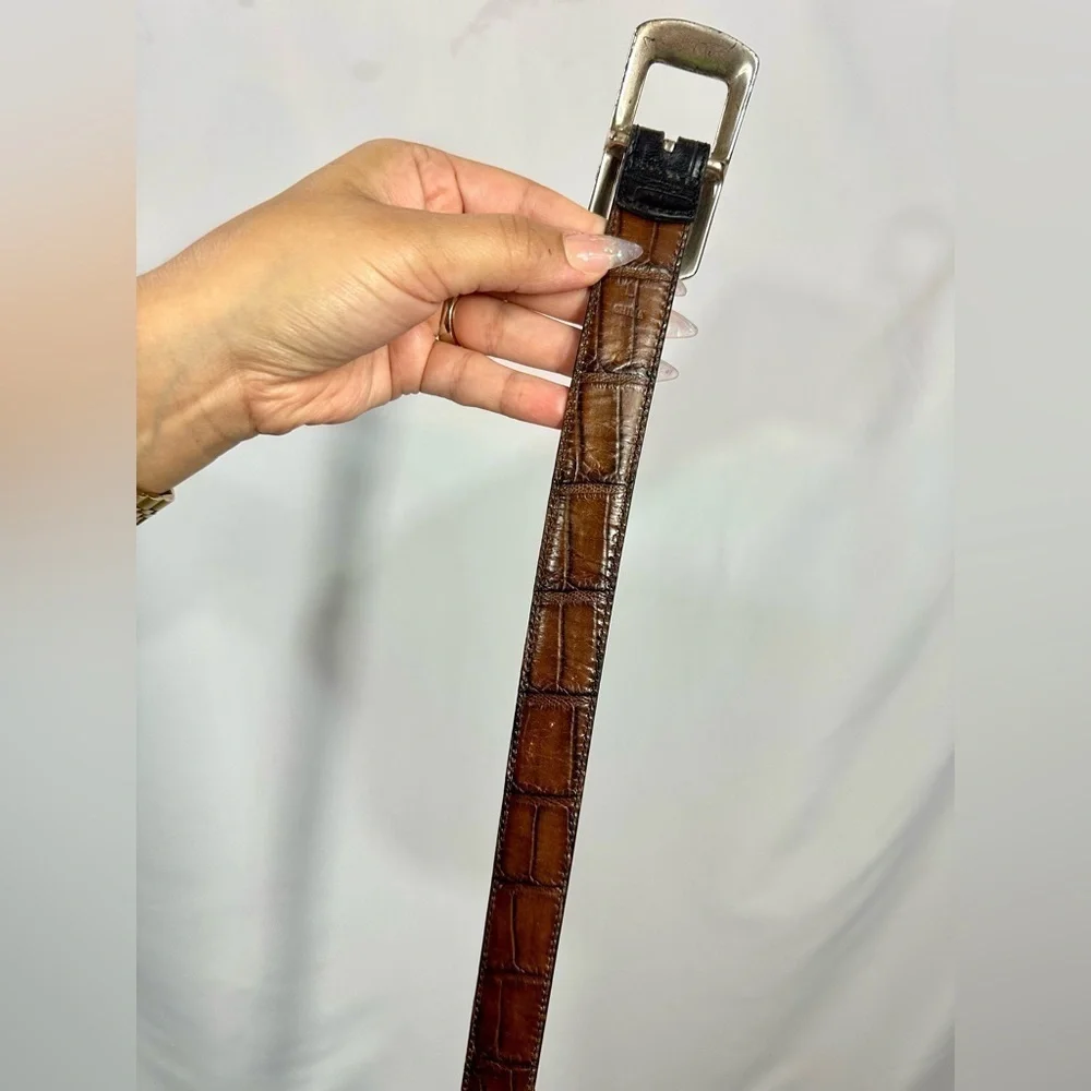 Vintage reversible skinny belt size L